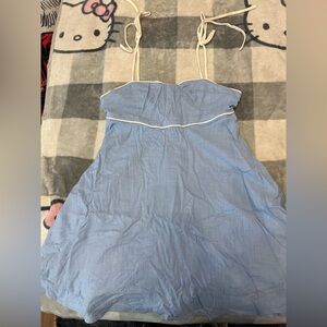 Lulu's Light Blue Dress with White Accents